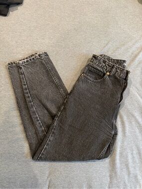 Zara Washed Black Mom Jeans